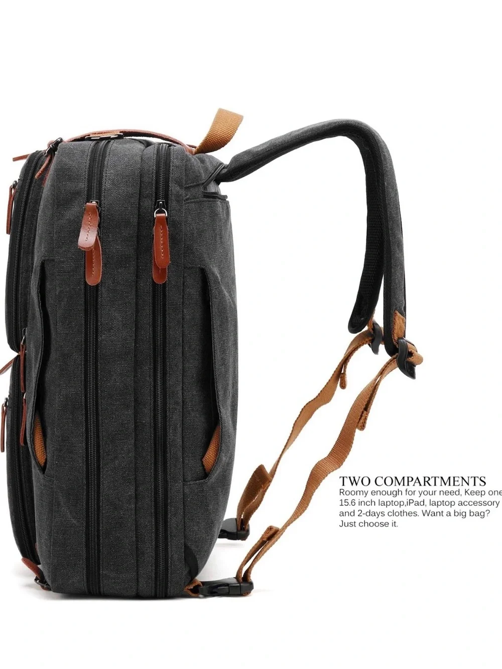 New!! CoolBELL Convertible Backpack Messenger Shoulder